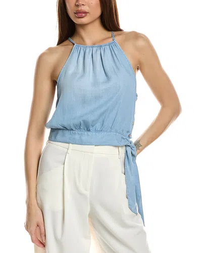 Bella Dahl Button Halter Top In Blue