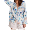 Bella Dahl Button Loop Front Shirt In Malibu Floral Print In Multi
