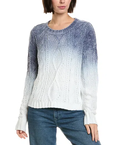 Bella Dahl Cable Chenille Sweater In Blue