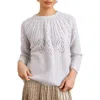 Bella Dahl Cable Stitch Merino Wool & Cashmere Blend Sweater In White
