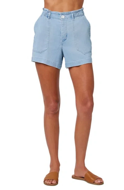 Bella Dahl Callie Frill Waist Shorts In Malibu Mist Wash