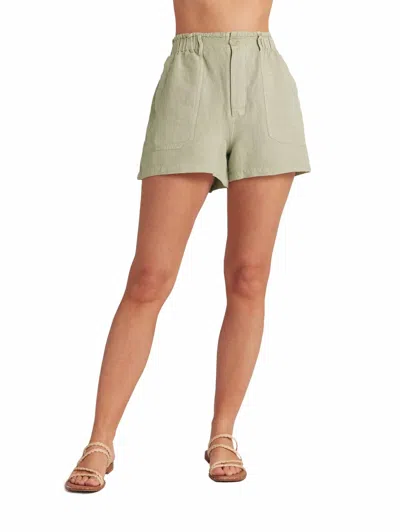 Bella Dahl Callie Ruffle Short In Muted Army In Multi
