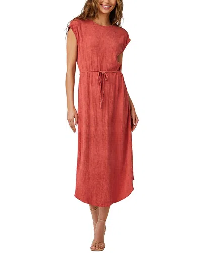 Bella Dahl Cap Sleeve Midi Dress In Brown
