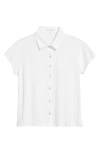Bella Dahl Cap Sleeve Shirt In White