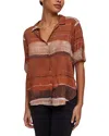 Bella Dahl Capri Button Down In Brown