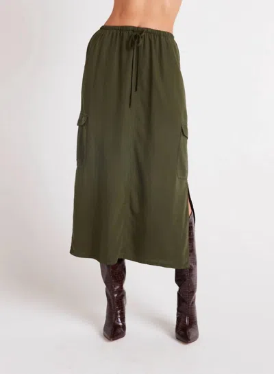 Bella Dahl Cargo Midi Skirt In Italian Herb In Green