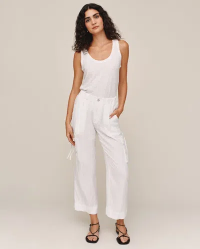 Bella Dahl Cargo Ties Pant In White