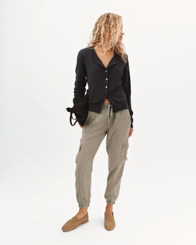 Bella Dahl Cargo Track Pants In Gray