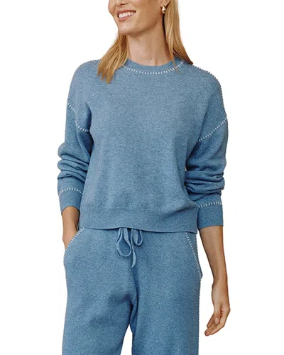 Bella Dahl Cashmere & Wool-blend Crew Neck Sweater In Transparent