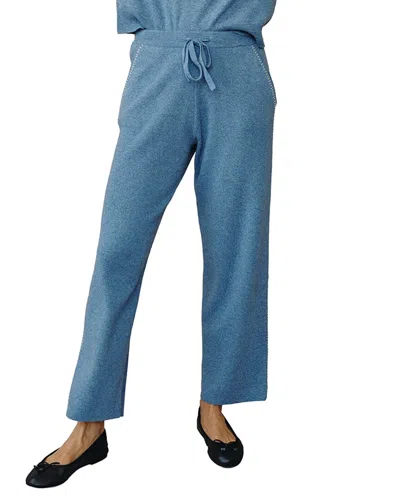 Bella Dahl Cashmere & Wool-blend Straight Leg Sweatpant In Heabl-heather Blue