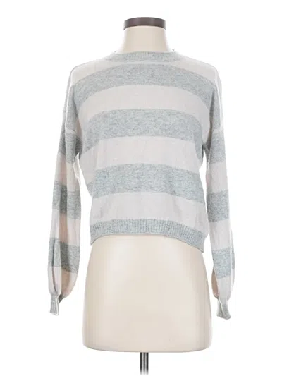 Pre-owned Bella Dahl Cashmere Pullover Sweater In Silver