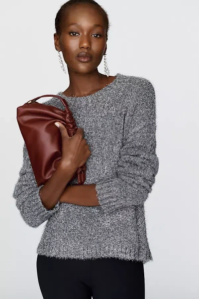 Bella Dahl Cashmere Wool Blend Slouchy Sweater In Gray