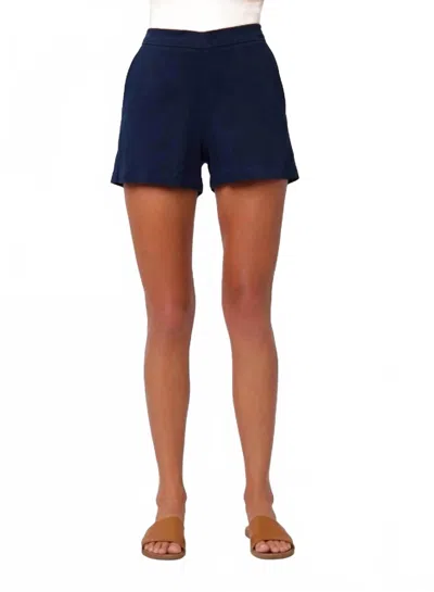 Bella Dahl Catalina Clean Front Shorts In Navy In Blue