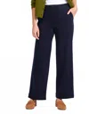 Bella Dahl Catalina Clean Front Wide Leg In Italian Navy In Blue