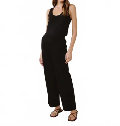 Bella Dahl Catalina Clean Front Wide Leg Pants In Black