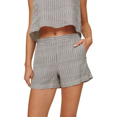 Bella Dahl Catalina Stripe Pull-on Linen Blend Shorts In Multi