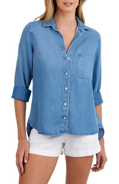 Bella Dahl Chambray Button-up Shirt In Blue