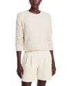 Bella Dahl Chenille Crewneck Sweater In Opal Ivory