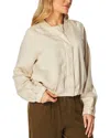 Bella Dahl Chloe Clean Linen-blend Bomber Jacket In Gold