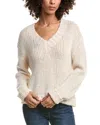 Bella Dahl Chunky Mohair & Wool-blend Sweater In White