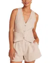 Bella Dahl Cinch Back Vest In Linen Sand