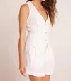 Bella Dahl Cinch Back Vest In White In White