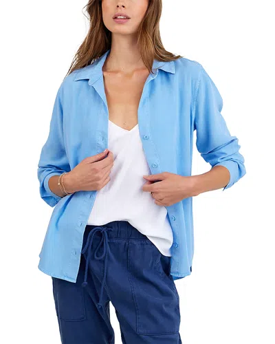 Bella Dahl Classic Button Down Shirt In Blue