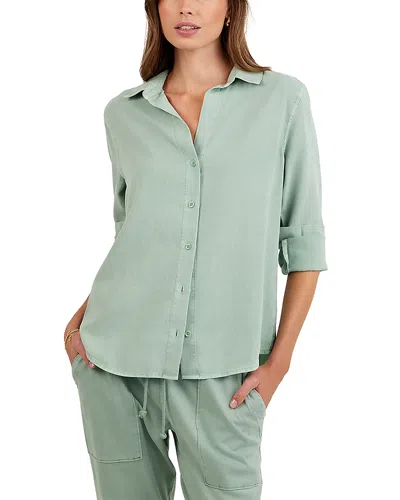 Bella Dahl Classic Button Down Shirt In Green