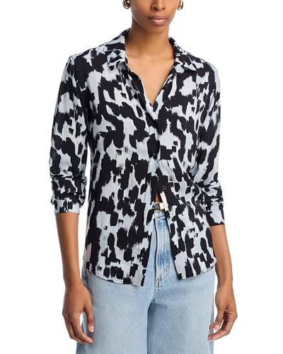 Bella Dahl Classic Shirt In Winter Grey Lights