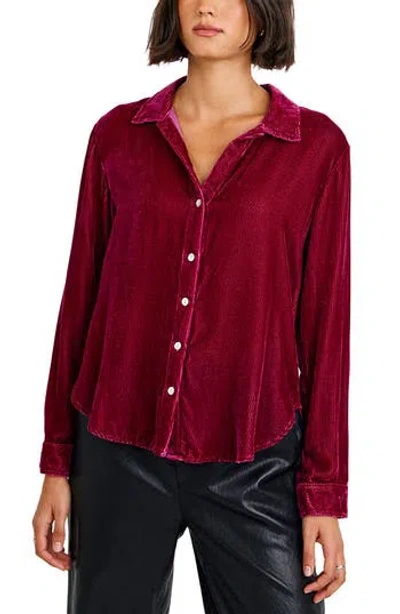 Bella Dahl Clean Corduroy Shirt In Iced Mulberry