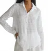 Bella Dahl Clean Front Button Down Shirt In White In White