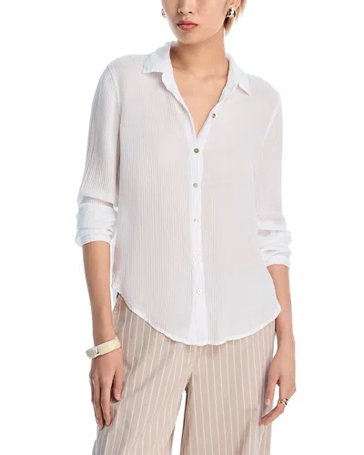 Bella Dahl Clean Front Button Down Shirt In White