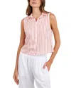 Bella Dahl Clean Sleeveless Button Down Top In Multi