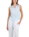Bella Dahl Clean Sleeveless Button Down Top In Multi