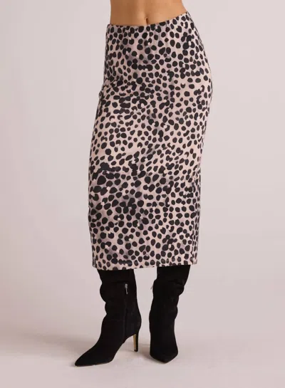 Bella Dahl Clean Waist Straight Skirt In Winter Spots Print