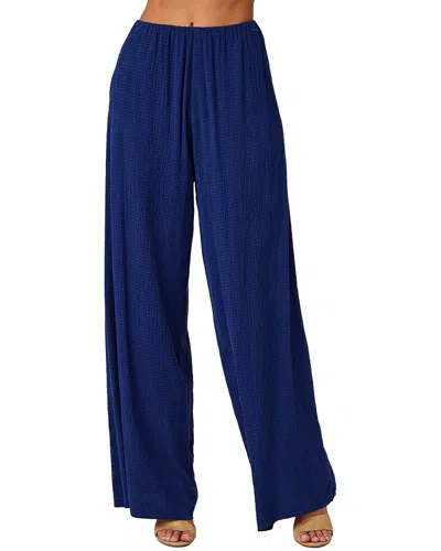 Bella Dahl Clean Wide Leg Pant In Navy Coast In Blue