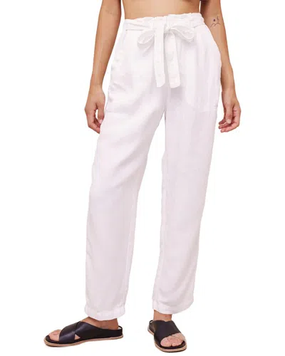 Bella Dahl Clover Button Front Relaxed Crop Pant In White