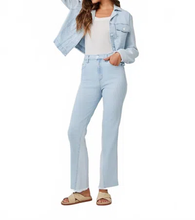 Bella Dahl Coco Frayed Edge Denim Jacket In Blue