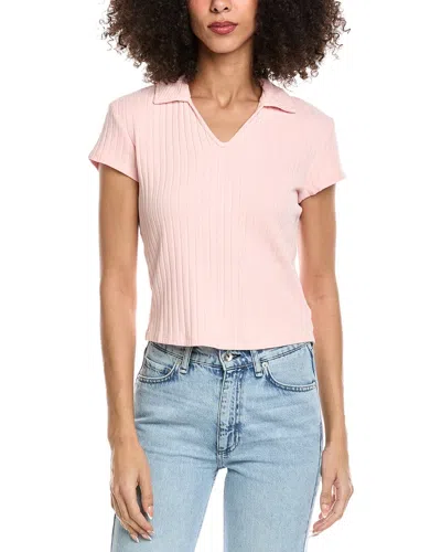 Bella Dahl Collared Crop Top In Pink