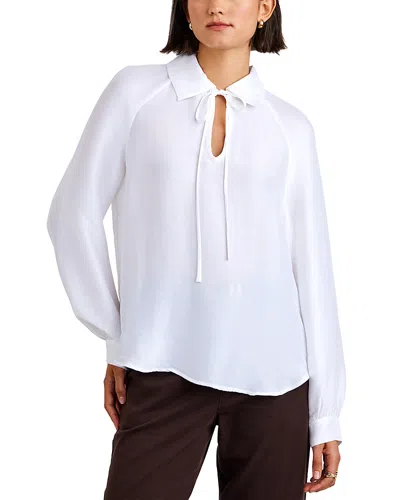 Bella Dahl Collared Raglan Sleeve Top In White