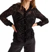 Bella Dahl Contrast Button Down Shirt Top In Black In Black