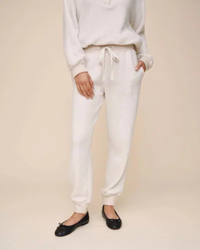 Bella Dahl Contrast Sweatpants In Oatmeal In White