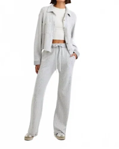 Bella Dahl Contrast Wide Leg Pant In Winter Storm In Gray