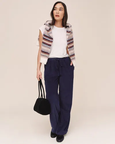 Bella Dahl Corduroy Drawstring Pant In Blue
