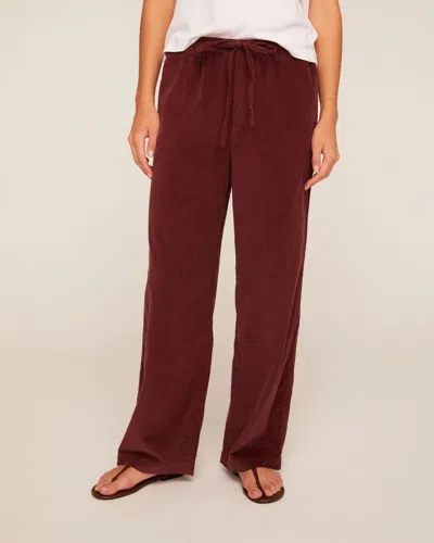 Bella Dahl Corduroy Drawstring Pant In Red