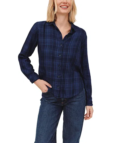 Bella Dahl Cotton Blend Printed Shirt In Blue