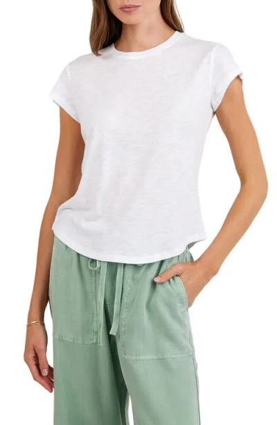 Bella Dahl Cotton Blend Slub Baby Tee In White