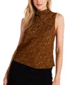 Bella Dahl Cowl Neck Bias Top In Brown