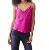 BELLA DAHL COWL NECK CAMI TOP IN RICH MAGENTA
