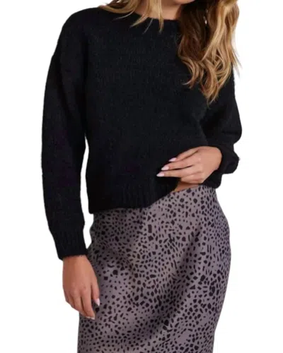 BELLA DAHL COZY DROP SHOULDER SWEATER IN BLACK